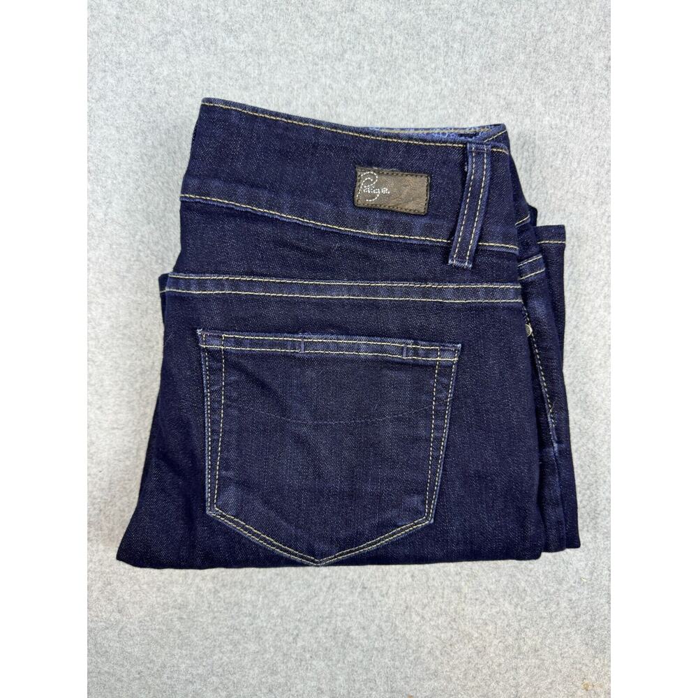 Paige Hidden Hills Jeans Women's 27 Boot Cut Distressed Denim Measures 28x29